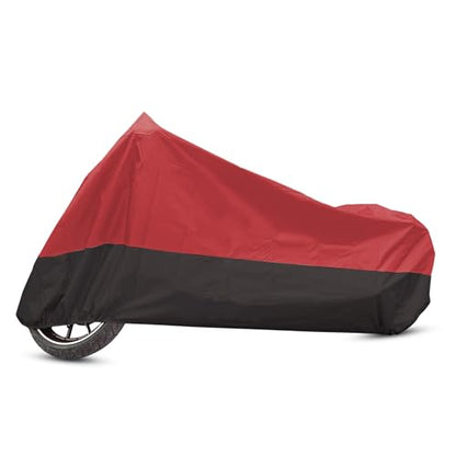 Motorcycle Cover Motorbike Full Cover Outdoor Rain Dust Protector 190T L Red Black for Touring Cruiser Scooters Universal Replacement