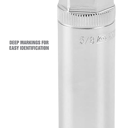 OEMTOOLS 22887 5/8 Spark Plug Socket, 3/8 Drive Magnetic Spark Plug Socket for Engine Tune Ups, Oil-Resistant Chrome Finish, S2 Alloy Steel - style: 16 millimeter