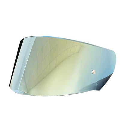 Assault Helmet Visor,Motorcycle Helmet Shield Replacement UV Protection Windshield Compatible With Assault,Stream,Rapid,Storm,FF320,FF328,FF353,FF800(Gold) - color: Gold