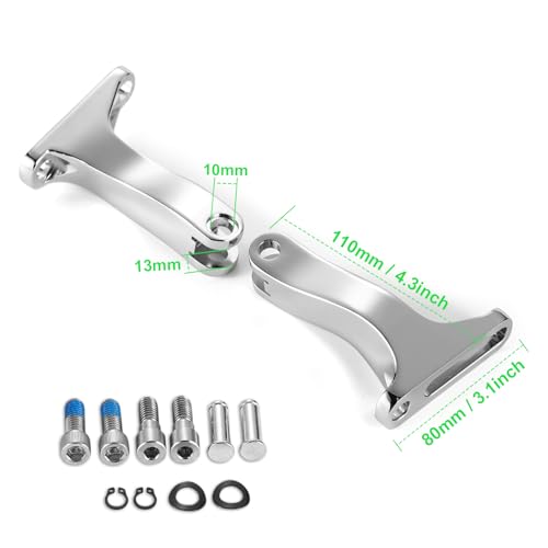 Defiance floorboards for Harley Touring street glide FLHX FLT FLHR FLHXS FLHTCUTG chromed rear footboards and Heel Toe Shift Levers (Chromed) - color: Chromed