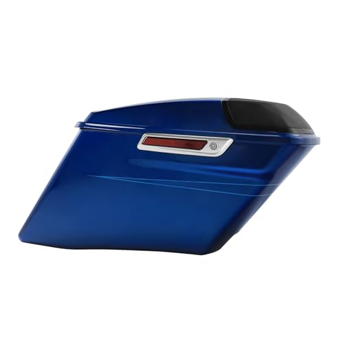 HR3 Superior Blue (Pinstripe) 4" Stretched Hard Saddlebags w/Speaker Lids Compatible with 2015 Road Glide Special FLTRXS (Replace for OEM) - color: Superior Blue (Pinstripe)