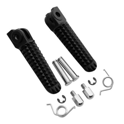 TCMT Front Foot Pegs Footrests Fit For Yamaha YZF R1 1998-25 YZF R6 2003-2020 YZF R6S 2003-2009 R1S R1M 2015-2024 Replace for 1KB-27461-00-00 - color: Sand Black