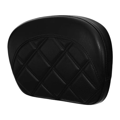 C.C. RIDER Passenger Sissy Bar Backrest Octane Detachable Backrest Pad fit for Harley Touring Road King Road Glide Street Glide Electra Glide 1994-2021 Softail 2018-2022 - color: Black Stitching, size: Style A