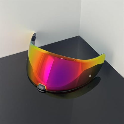 HJ20M Helmet Visor With Anti Fog Film, Motorcycle Helmet Face Shield Windshield Lens For HJC C70 FG-17 FG-ST IS-17 (Revo Rose Red) - color: Revo Rose Red