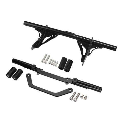 TCT-MOTORPARTS Front & Rear Highway Crash Bars Protector Fit For Harley 2006-2017 Dyna Low Rider Fat Bob FXDF Switchback Mid Control 2014 Street Bob Police FXDBP - color: Front Rear Crash Bar (06-17)