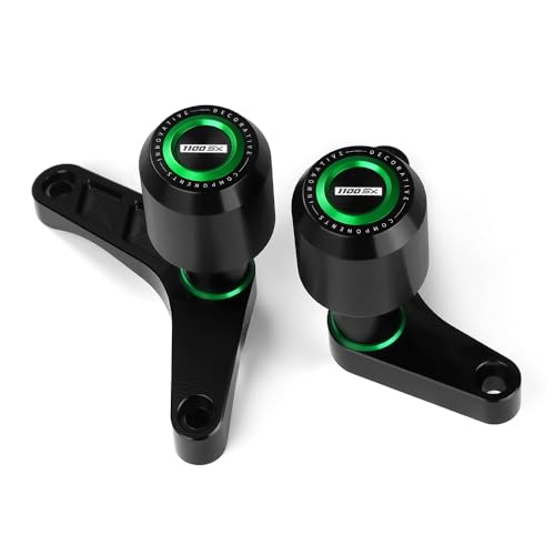 Motorcycle Frame Sliders Falling Protection CNC Compatible with Ninja 1100SX ABS/ABS SE 2025 Crash Protector Pad Engine Fairing Guards Ninja1100SX Ninja 1100SX Accessories (Green) - color: green