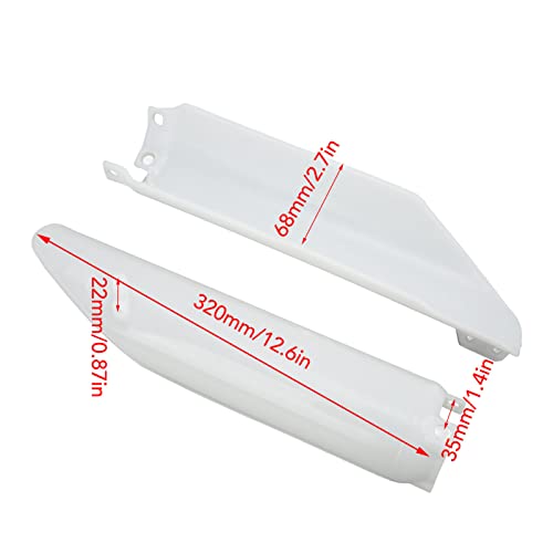Cr250R White Fork Guards,Motocross Front Fork Guard Covers,2pcs Motorcycle Fork Guard Shock Absorber Protector Replacement for CR125R CR250R CRF450R