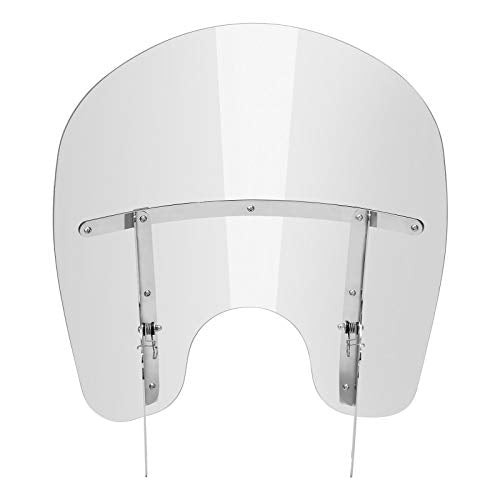 TCMT Clear Windscreen Windshield Fit For Harley Softail Slim Deluxe Fat Boy Heritage Softail Classic FLS FLSS FLST FLSTC FLSTF FLSTFB FLSTFBS 2000-2017 - color: Style B: Chrome Bracket Windshield