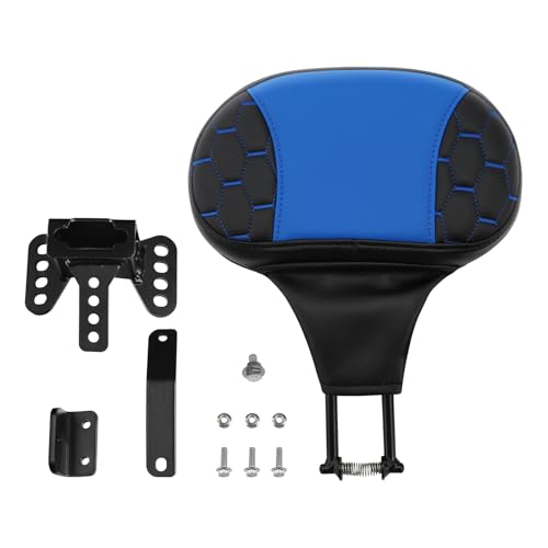 Hammock Seat Cushion Motorcycle Passenger Seat Bracket Pad - SLMOTO Rider Driver Sissy Bar Fit for Harley Touring Road King FLHR Street Glide FLHX Road Glide FLTRX Electra Glide FLHT 2014-2023 - color: D Style Red + 2 Backrest 01