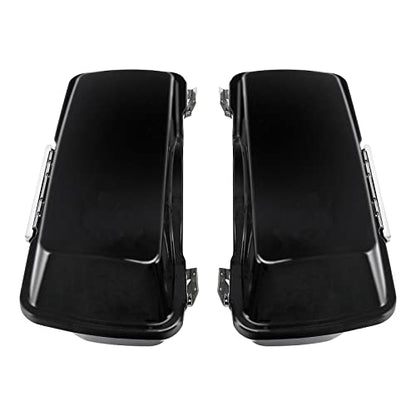 TCMT Matte Hard Saddle bags Saddlebag Trunk Fits For Harley Touring Road King Road Street Glide Ultra Classic FLHT FLHR FLHX 1994-2013 - color: Matte Black Chrome Latches#B