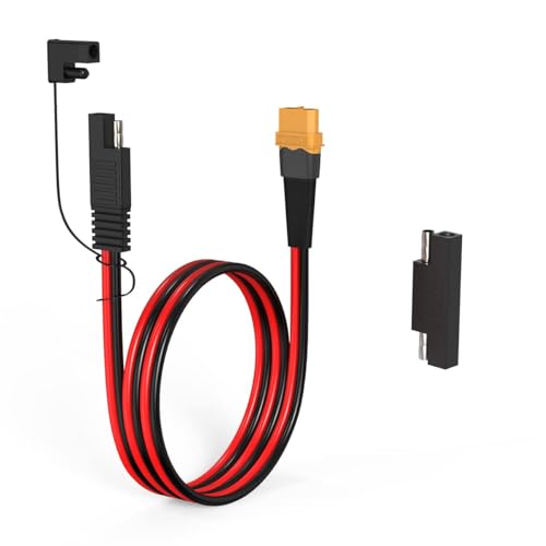 ELFCULB 12AWG XT60 to SAE Connector Extension Cable with SAE Polarity Reverse Adapter for Portable Power Station Solar Panel Solar Generator(2FT) - color: 12AWG SAE to XT60 Cable, size: 2FT
