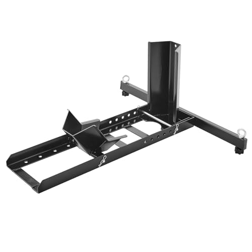 VEVOR Motorcycle Wheel Chock, Max. 1800 lbs Heavy Duty Motorcycle Stand, with 6 Adjustable Holes, Durable Steel Construction, Fits 15"-22" Wheels, Work with Off-Road and Regular Bikes