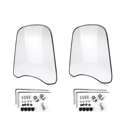 Motorbike Windscreen 1/2Pcs Motorcycle Windscreen Bent Easily Wind Deflector Motorcycle Windshield Extension Spoiler Widened Edging Wind Deflector - color: 2pcs