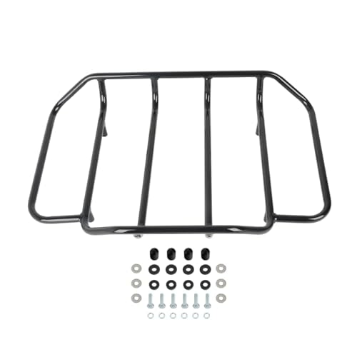 SLMOTO Motorcycle Vivid Black King Tour Trunk Luggage Rack Backrest Fits for Harley Davidson Touring Road King, Road Glide Street Glide and Select CVO Models 2014-2025 - color: CStyle #01
