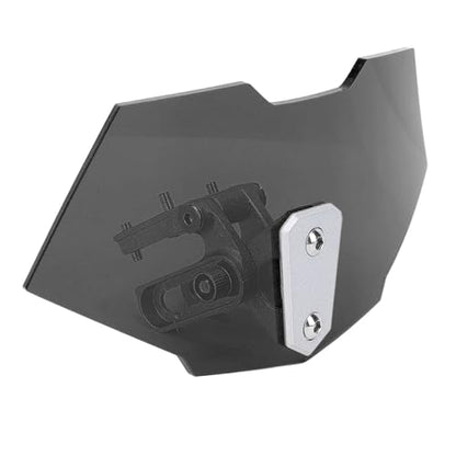 Motorcycle Acrylic Adjustable ClipOn Wind Deflector for Enhanced Comfort (Smoky Black) - size: Smoky Black