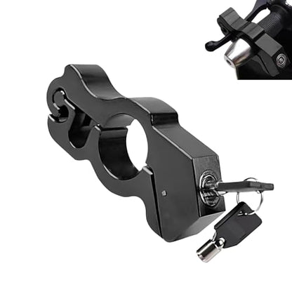 Motorcycle Handlebar Lock, Anti-theft Motorcycle Throttle Lock, Adjustable Brake Handlebar Locking Device, Universal Security Devices for Bicycle Scooter Moped ATV Tricycle (Black) - color: Black