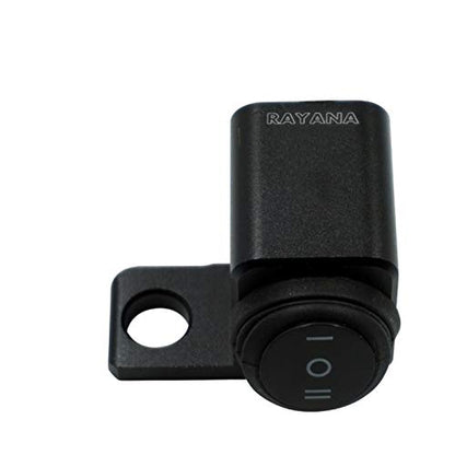 Rayana 12V Motorcycle 10mm Mirror Mount Switch Motorbike Headlight Hazard Brake Fog Lights ON-Off-ON Waterproof Switch Toggle Switch (Color : Left)