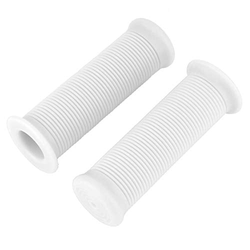 1 Inch Motorcycle Grips, Pair of 1inch 25mm Universal Motorcycle Vintage TPU Handle Handlebar Grip(White) - color: white
