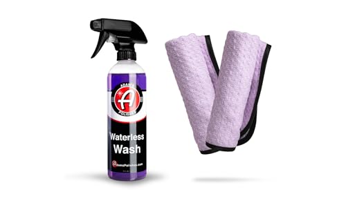 Adam's Polishes Waterless Car Wash - Made with Advanced Emulsifiers and Special Lubricants - Eco-Friendly Waterless Car Washing with No Hoses, Water & Messes (Combo) - size: 16 Fl Oz (Combo)