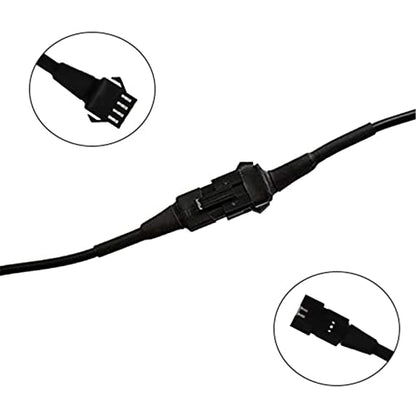 RGB LED Extension Cables, 4PCS 5 Feet Extension Cables and 2PCS 3 Way Y Splitter for Motorcycle LED Strips, Underglow Neon Accent Light Kit, Rock Light Extension Wire Cord