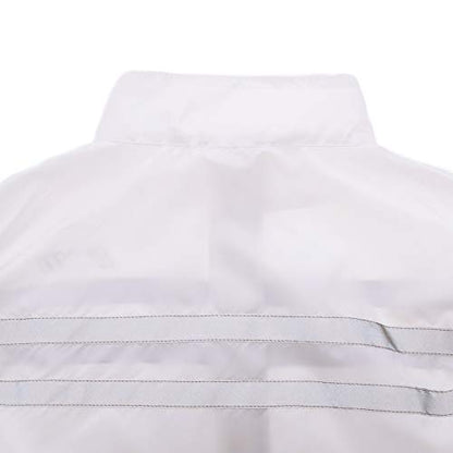 bpbtti Men's Hi-Viz Safety Running Cycling Vest Sleeveless Windbreaker vests- Windproof and Reflective - color: White, size: Medium