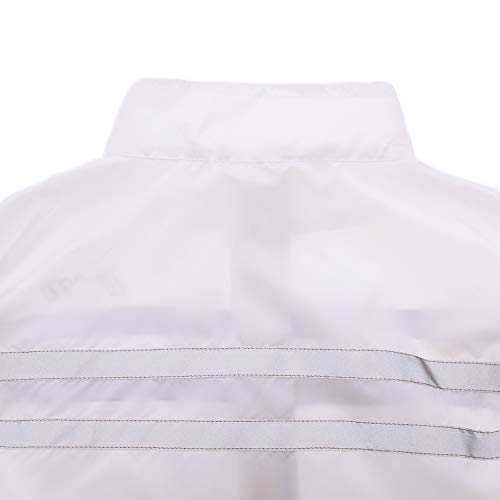 bpbtti Men's Hi-Viz Safety Running Cycling Vest Sleeveless Windbreaker vests- Windproof and Reflective - color: White, size: Large