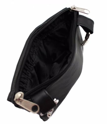 Hip Purse For Women Leather Clipon Purse for Biker Red Flower Fanny Pack Waist Pack Motorcycle Leg Bag Leather Belt Pouch Crossbody Belt - color: Red Flower