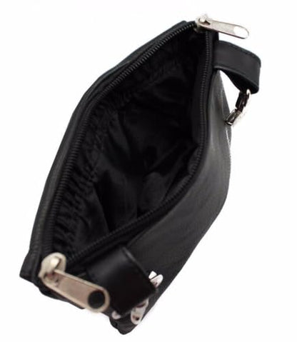 Hip Purse For Women Leather Clipon Purse for Biker Red Flower Fanny Pack Waist Pack Motorcycle Leg Bag Leather Belt Pouch Crossbody Belt - color: Red Flower