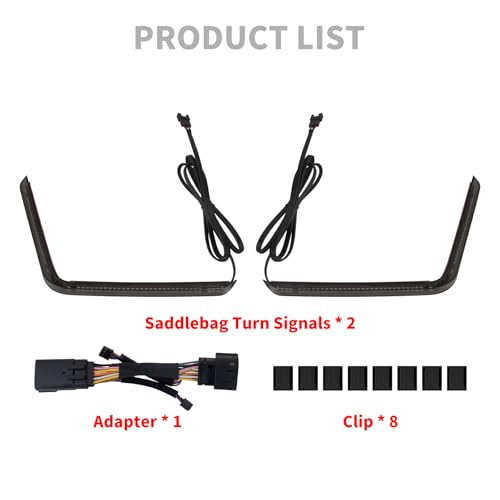 Motorcycle LED Saddlebag Lights OEM Reflectors Sequential Turn Signal Light Fit for Harley Touring Stree Glide Electra Glide FLTRX 2024-2025 CVO 2023 (Smoke Lens) - color: Smoke Lens