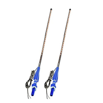 2Pcs 3FT RGB LED Whip Lights 270° Auto Strobe LED Antenna Light Waterproof for Off-Road ATV UTV RZR Truck Boat Can-am.DC12V.(90cm)
