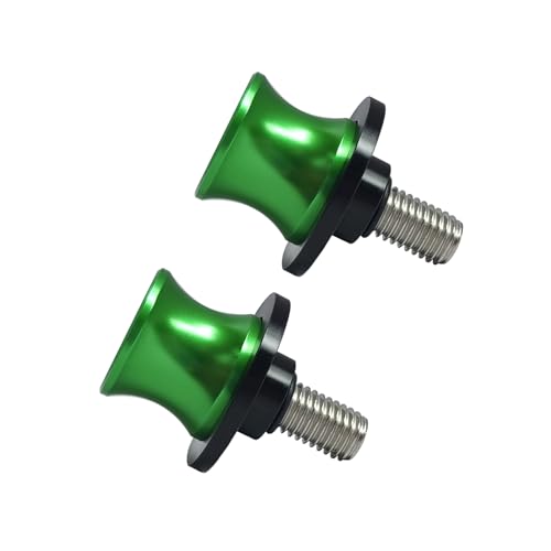 2pcs M10 X1.5 Motorcycle Swing Arm Spools Sliders CNC 10mm Swingarm Stand Screw Replacement for Kawasaki Ninja 300 250 VULCAN S 650 900 Z750 ER-6F ER-6N Versys 1000 650 ZX-10R ZX-12R（Green) - color: Green