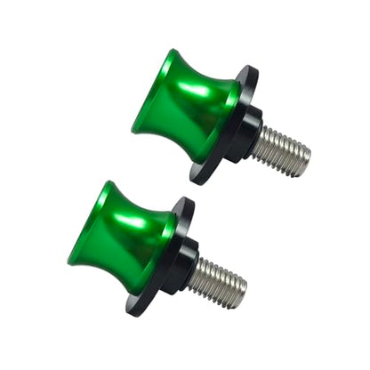 2pcs M10 X1.5 Motorcycle Swing Arm Spools Sliders CNC 10mm Swingarm Stand Screw Replacement for Kawasaki Ninja 300 250 VULCAN S 650 900 Z750 ER-6F ER-6N Versys 1000 650 ZX-10R ZX-12R（Green) - color: Green