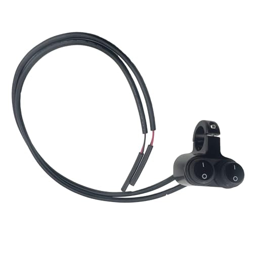 FainWan 12v 5A Motorcycle ATV Bike 7/8 inch 22mm Handlebar Dual Control Multifunctional Headlight Waterproof Switch Dangerous Brake Fog Light 2 in 1 Switch (Black)