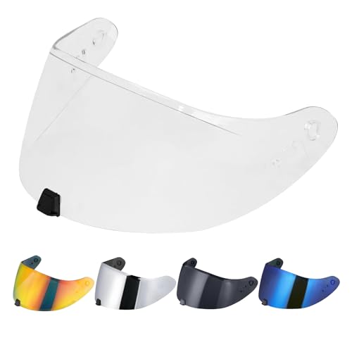 R420 Visor Shield Repalcement, UV Protection Outer Face Helmet Shield Compatible with R420 Motorcycle Accessories (Clear) - color: Clear