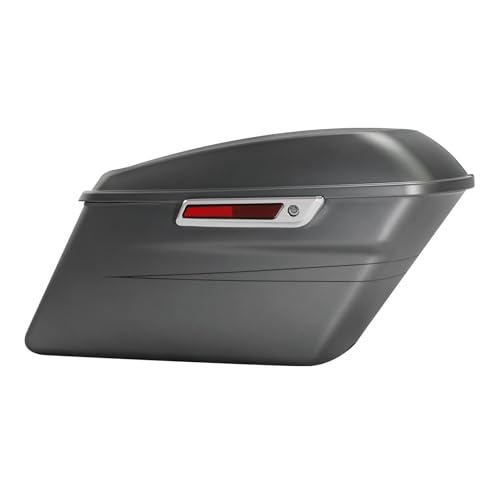 HR3 Charcoal Denim Hard Saddlebags Compatible with 2017 Street Glide Special FLHXS (Replace for OEM) Fit for 2014-2023 Harley Touring Models - color: Charcoal Denim