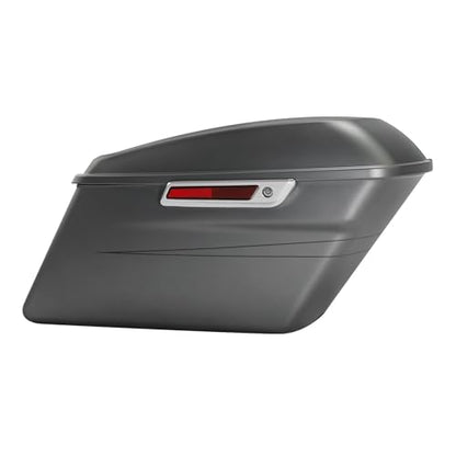 HR3 Charcoal Denim Hard Saddlebags Compatible with 2017 Street Glide Special FLHXS (Replace for OEM) Fit for 2014-2023 Harley Touring Models - color: Charcoal Denim
