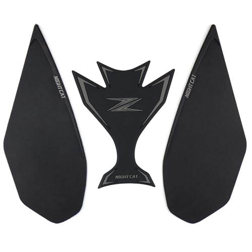 NIGHT CAT Gas Tank Protectors,Compatible with N650 650,Motorcycle Tank Side Traction Pad,Fuel Tank Anti-Skid Protection Stickers(Z650 Black) - color: Z650 Black
