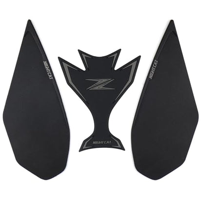 NIGHT CAT Gas Tank Protectors,Compatible with N650 650,Motorcycle Tank Side Traction Pad,Fuel Tank Anti-Skid Protection Stickers(Z650 Black) - color: Z650 Black