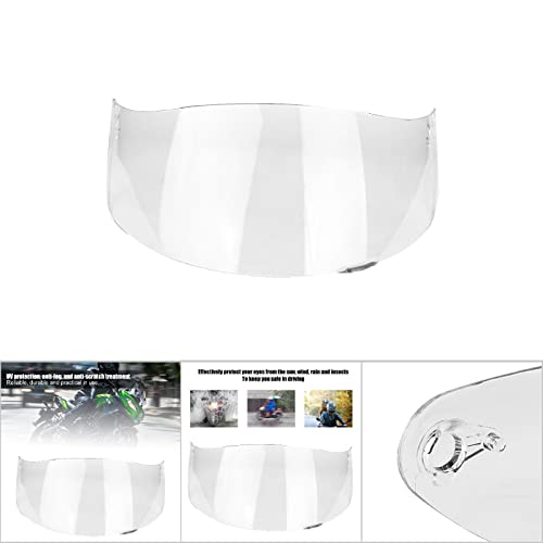 Motorcycle Helmet Visor Lens, Durable Anti Fog High Flexibility Full Face Windshield Protective Cover Replacemen for K1 K3 SV K5 K5‑S(Transparent) - color: Transparent
