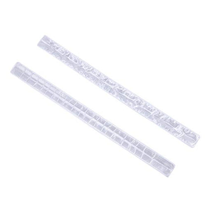 LIOOBO 10pcs Reflective Bands Wrist Arm Ankle Leg Safety Reflective Running Gear for Men Women Night Running Cycling Bicycle Silver