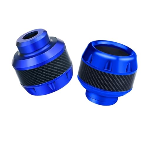2PCS Burning Titanium Motorcycle Frame Slider Aluminum Front Fork Cup Falling Crush Protector Carbon Fiber for Motorbike Scooter(C-3) - color: C-3
