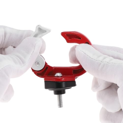 Universal Motorcycle Hanging Hook Round Shape Motorcycle Helmet Luggage Bag Holder Hanger for Scooters Bicycles Red White 1 Pc 75mm - color: Red