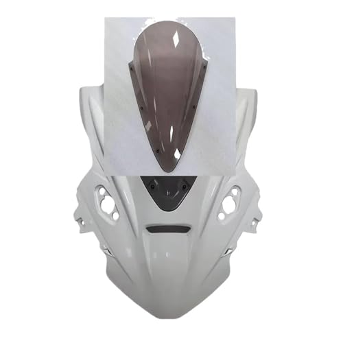 Motorcycle Windshield for 675SR CF675SR CF 675SR-R Motorcycle Double Bubble Windscreen Screen Windshield Wind Deflectors Accessories - color: White Smoke