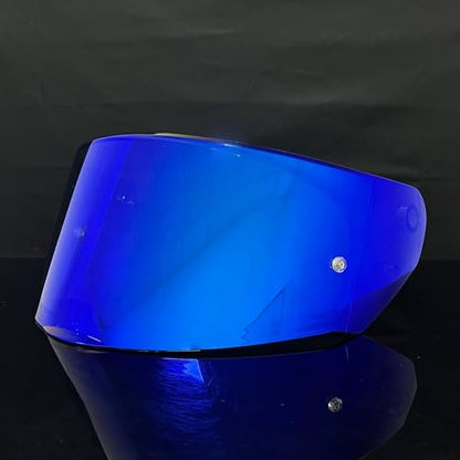 Assault Helmet Visor,Motorcycle Helmet Shield Replacement UV Protection Windshield Compatible With Assault,Stream,Rapid,Storm,FF320,FF328,FF353,FF800(Revo Deep Blue) - color: Revo Deep Blue