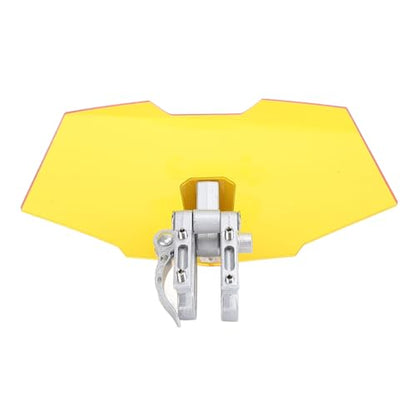 Motorcycle Acrylic Adjustable ClipOn Wind Deflector for Enhanced Comfort (Yellow) - size: Yellow