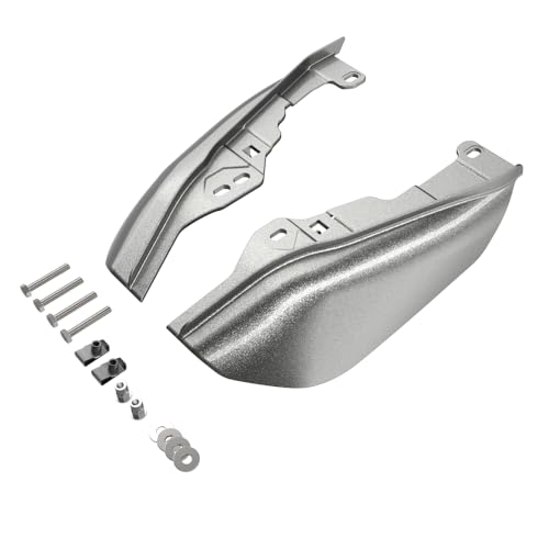 Advanblack 2025 Road Glide Mid Frame Air Deflectors Heat Shields Deflector for Harley Touring '09-'25 Harley RG, Street Glide, Road King (Mercury Silver) - color: Mercury Silver