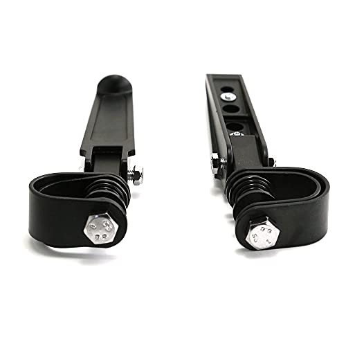 1”-1.25"(25mm-32mm) Universal Motorcycle Foldable Highway Antivibrate Engine Guard Crash Bars Foot Pegs for Harley Electra Glide Road King Street Glide (black) - color: black