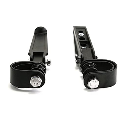1”-1.25"(25mm-32mm) Universal Motorcycle Foldable Highway Antivibrate Engine Guard Crash Bars Foot Pegs for Harley Electra Glide Road King Street Glide (black) - color: black