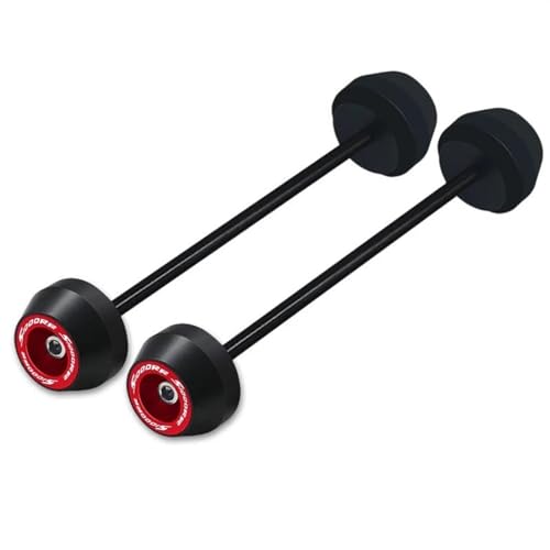 Motorcycle Wheel Protector for BMW S1000 RR S1000RR 2009 2010 2011 2012 2013-2018 Motorcycle Accessories Front Rear Wheel Axle Fork Crash Slider(Red) - color: Red