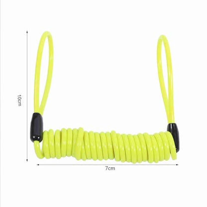 VGEBY Motorcycle Reminder Cable, Bike Alarm Disc Lock Antitheft Security Spring Reminder Coil Cable for Motorbike Scooter Bike Lock Alert (Color : Yellow)
